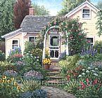Barbara Paintings - The Yellow House Garden by Barbara Felisky